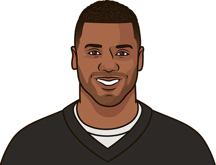 Illustration of Russell Wilson wearing the Pittsburgh Steelers uniform