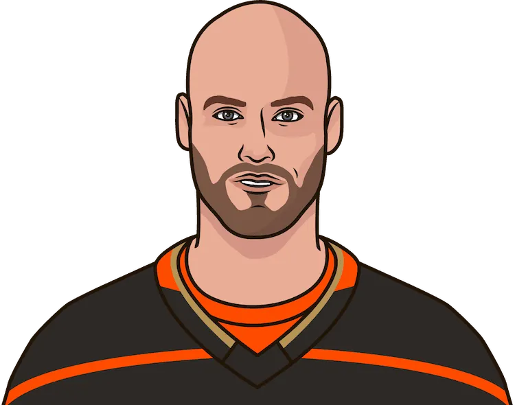 Illustration of Ryan Getzlaf wearing the Anaheim Ducks uniform