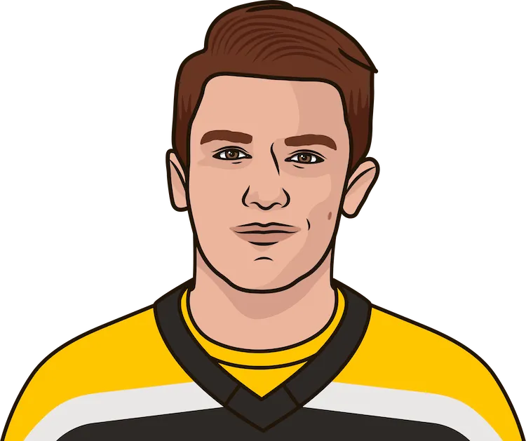 Illustration of James van Riemsdyk wearing the Boston Bruins uniform