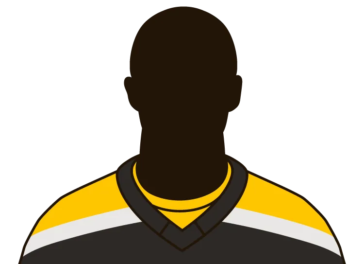Illustrated silhouette of a player wearing the Boston Bruins uniform