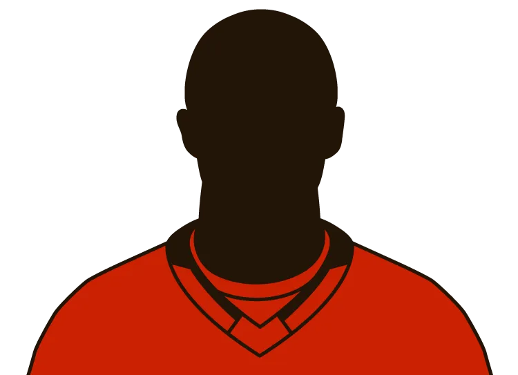Illustrated silhouette of a player wearing the Calgary Flames uniform