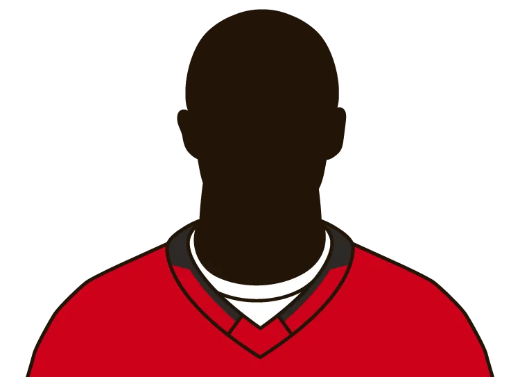 Illustrated silhouette of a player wearing the Carolina Hurricanes uniform