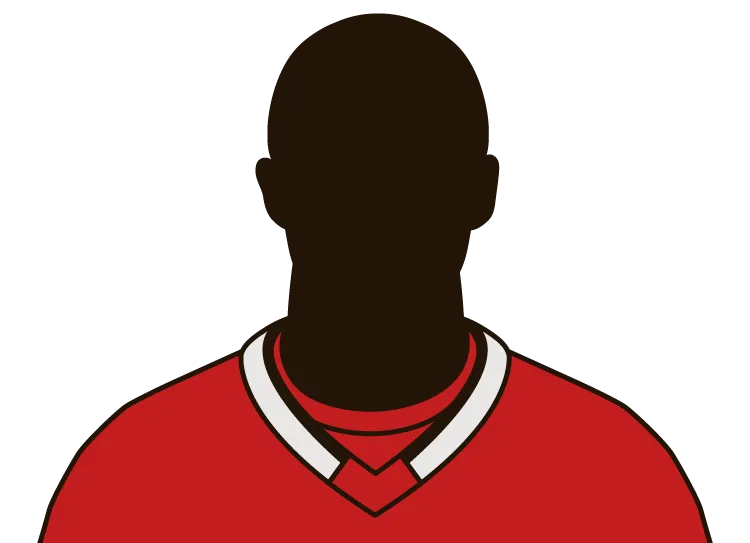 Illustrated silhouette of a player wearing the Chicago Blackhawks uniform