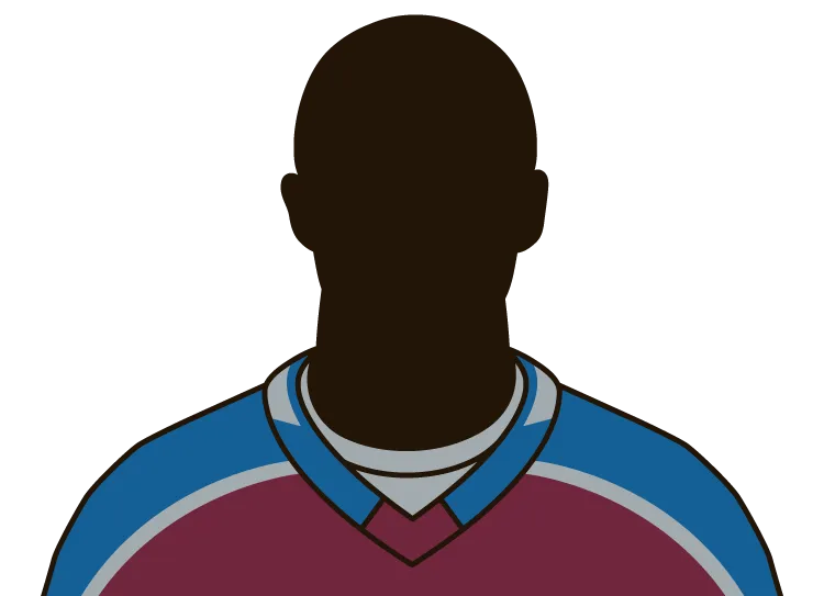 Illustrated silhouette of a player wearing the Colorado Avalanche uniform