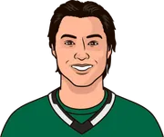 Illustration of Jason Robertson wearing the Dallas Stars uniform