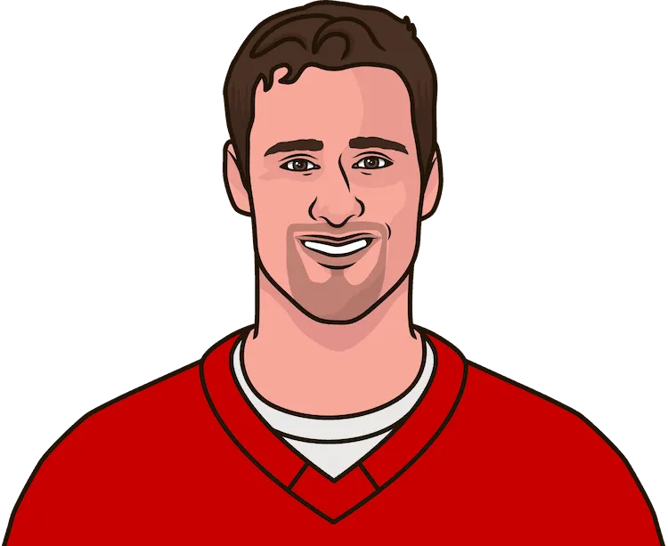 Illustration of Dylan Larkin wearing the Detroit Red Wings uniform