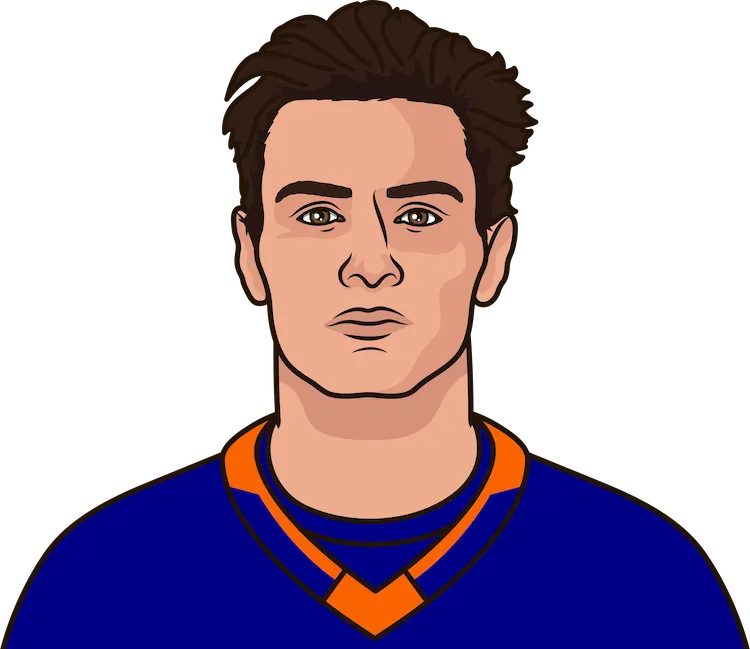 Illustration of Mathew Barzal wearing the New York Islanders uniform