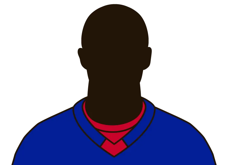 Illustrated silhouette of a player wearing the New York Rangers uniform
