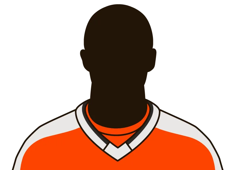 Illustrated silhouette of a player wearing the Philadelphia Flyers uniform