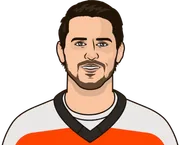Illustration of Travis Konecny wearing the Philadelphia Flyers uniform
