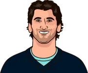 Illustration of Matty Beniers wearing the Seattle Kraken uniform
