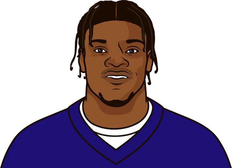 Illustration of Lamar Jackson wearing the Baltimore Ravens uniform