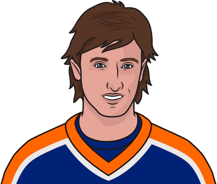 Illustration of Wayne Gretzky wearing the Edmonton Oilers uniform